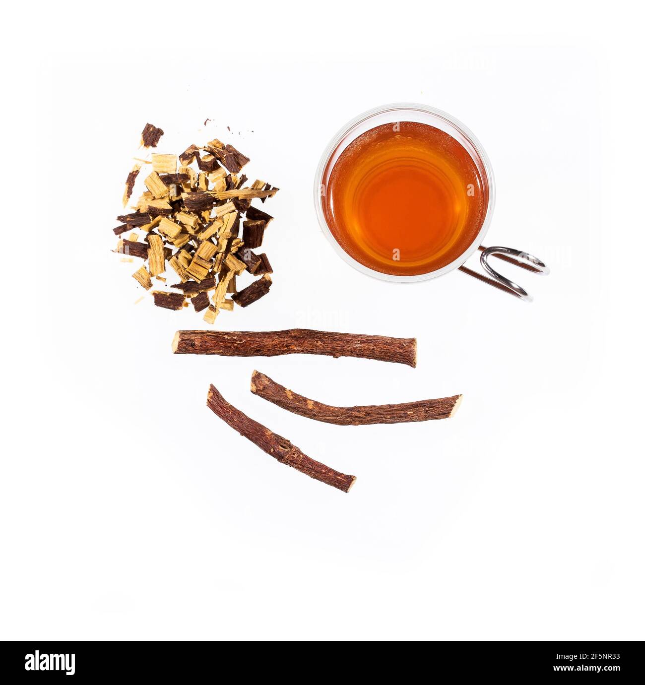 Glycyrrhiza glabra Licorice roots with hot drink Stock Photo Alamy