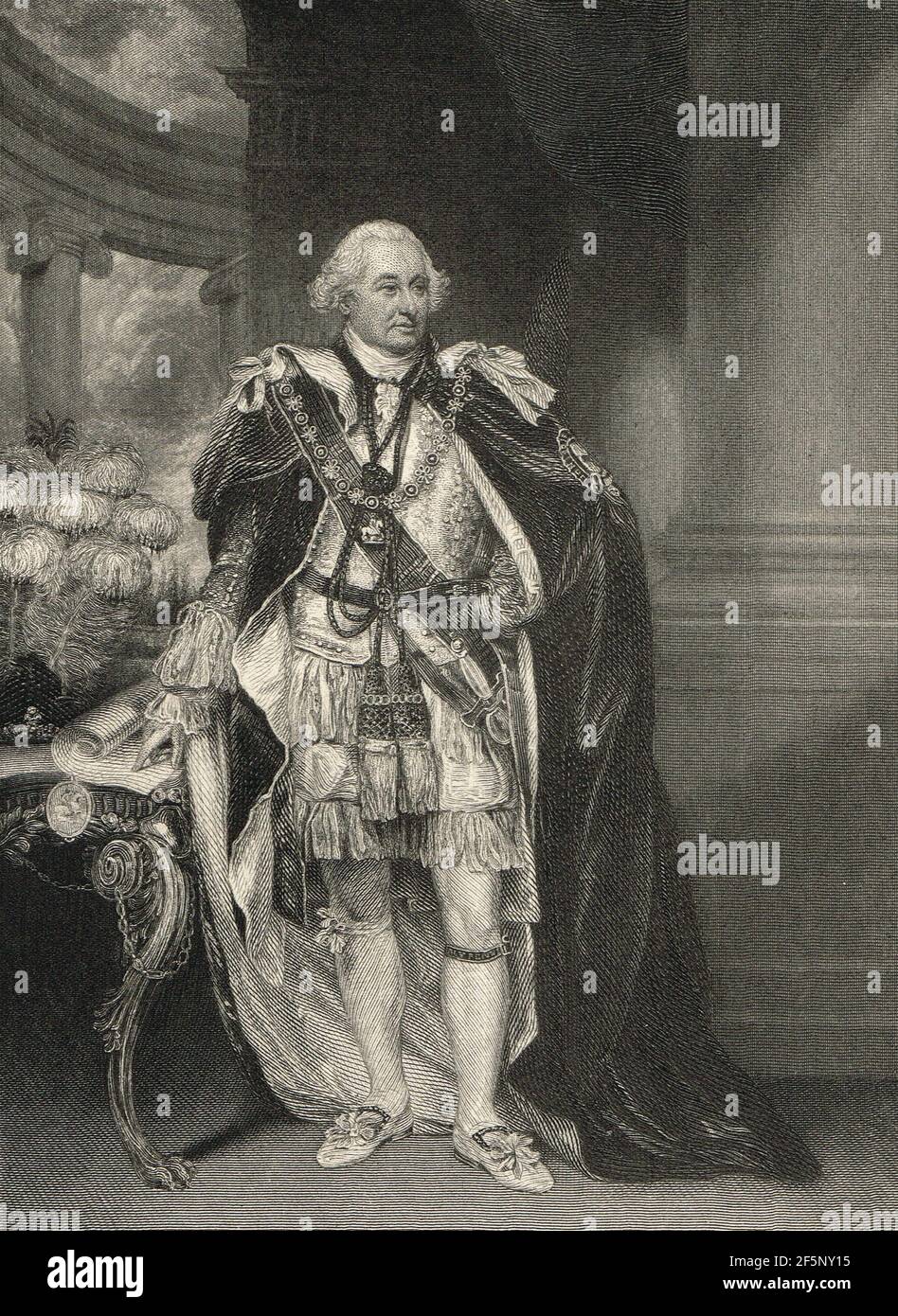 Charles Cornwallis, 1st Marquess Cornwallis, Lord Lieutenant and Commander-in-chief of Ireland, during the  Irish Rebellion of 1798 Stock Photo