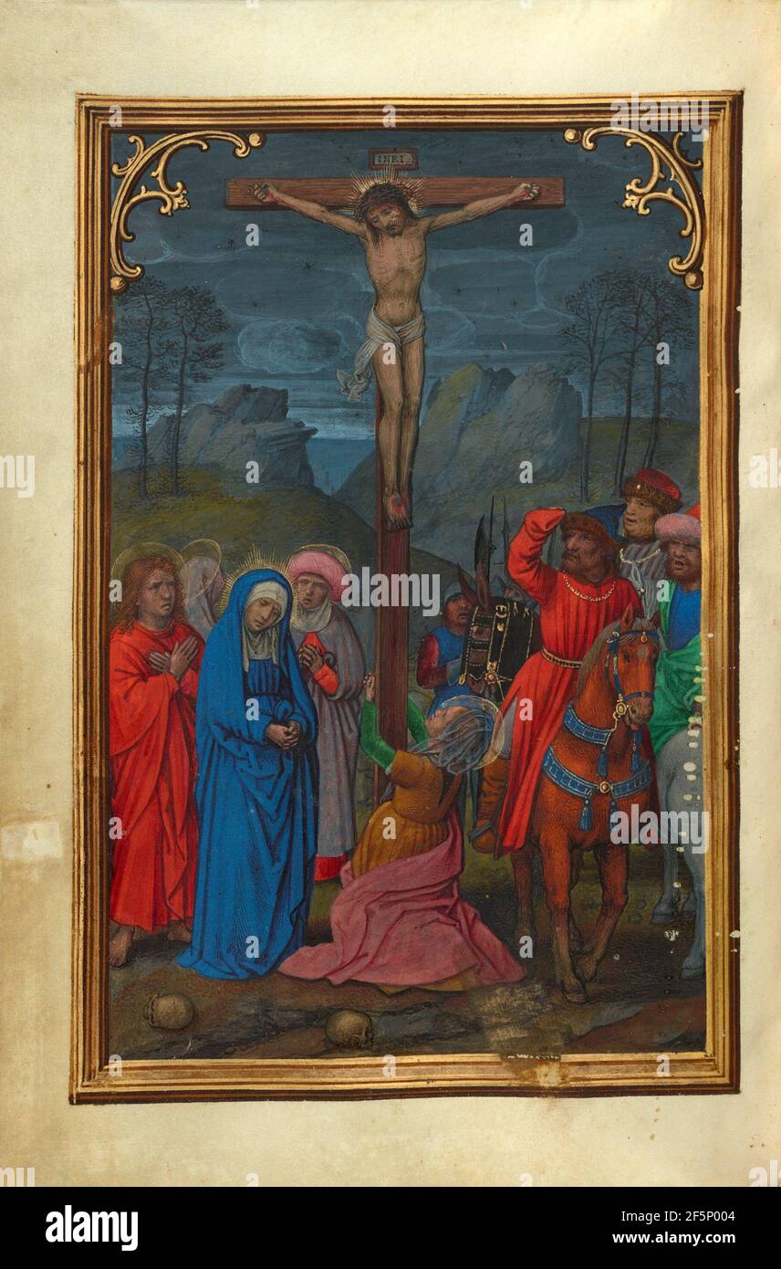The Crucifixion. Simon Bening (Flemish, about 1483 - 1561 Stock Photo ...