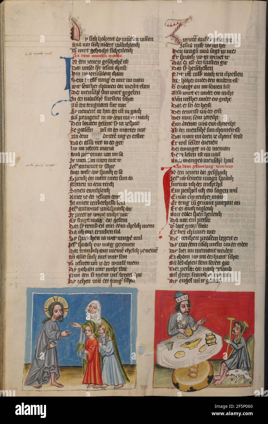 Zebedee's Wife with her Sons before Jesus; Dives and Lazarus Stock Photo Alamy