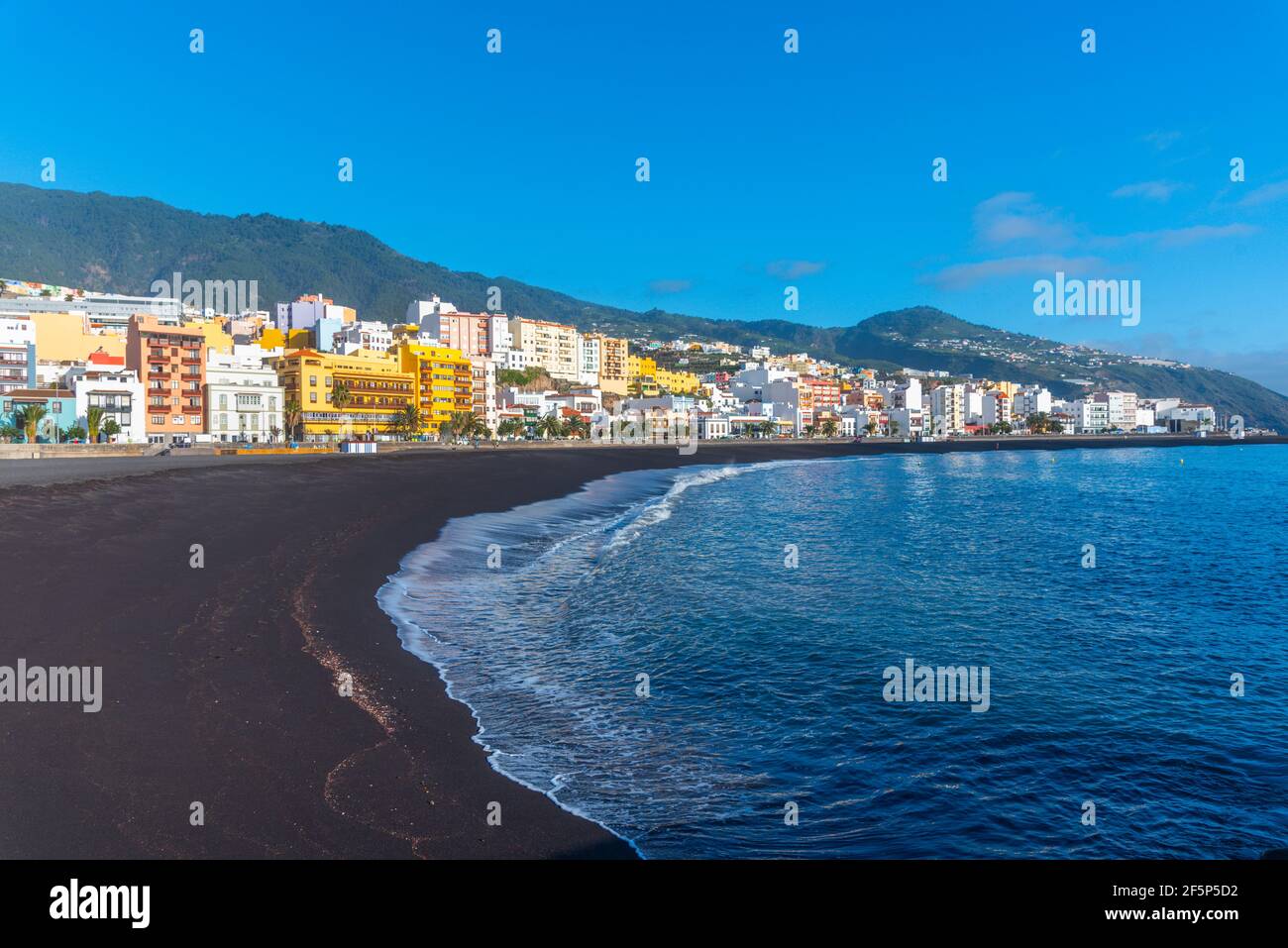 Central beach at Santa Cruz de la Palma, Canary islands, Spain. Stock Photo