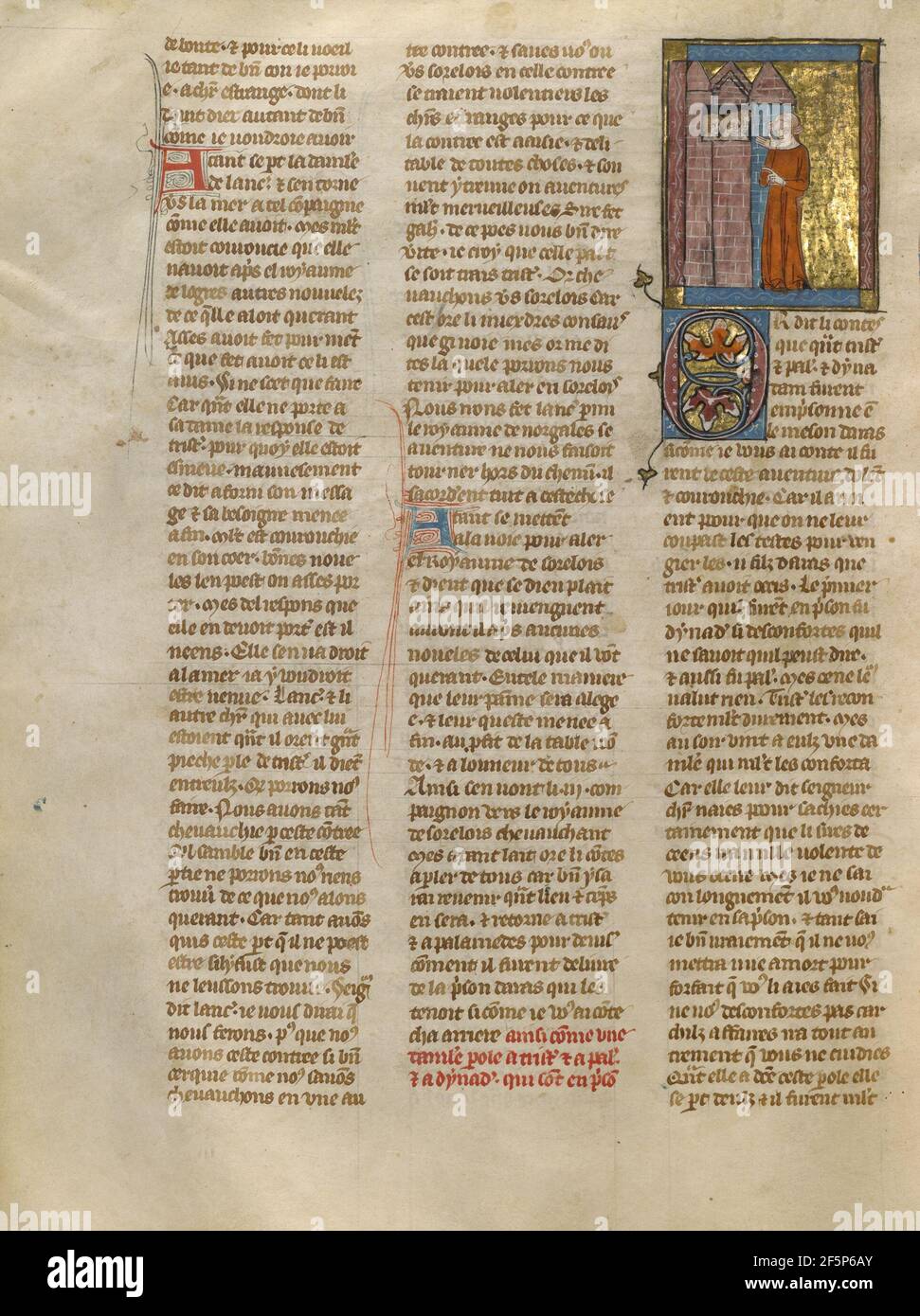 A Demoiselle Speaking to Tristan, Palamedes, and Dynadan in Prison ...