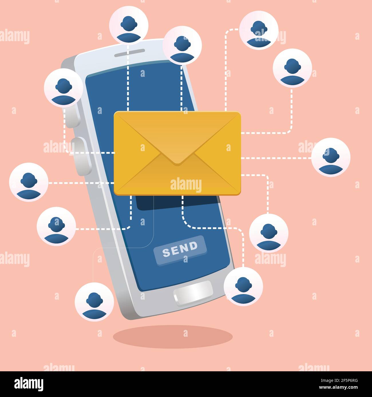 Maililng List List Of Contact Ane Email In Front Of Smartphone