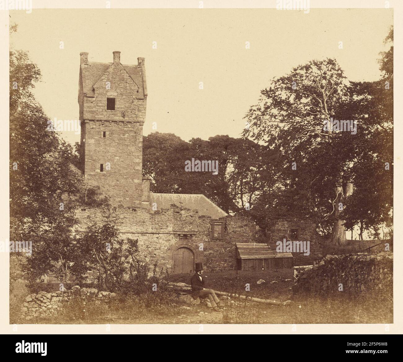 The Castle of the Mains, Forfarshire. John Sturrock, Jr. (British, active 1850s) Stock Photo