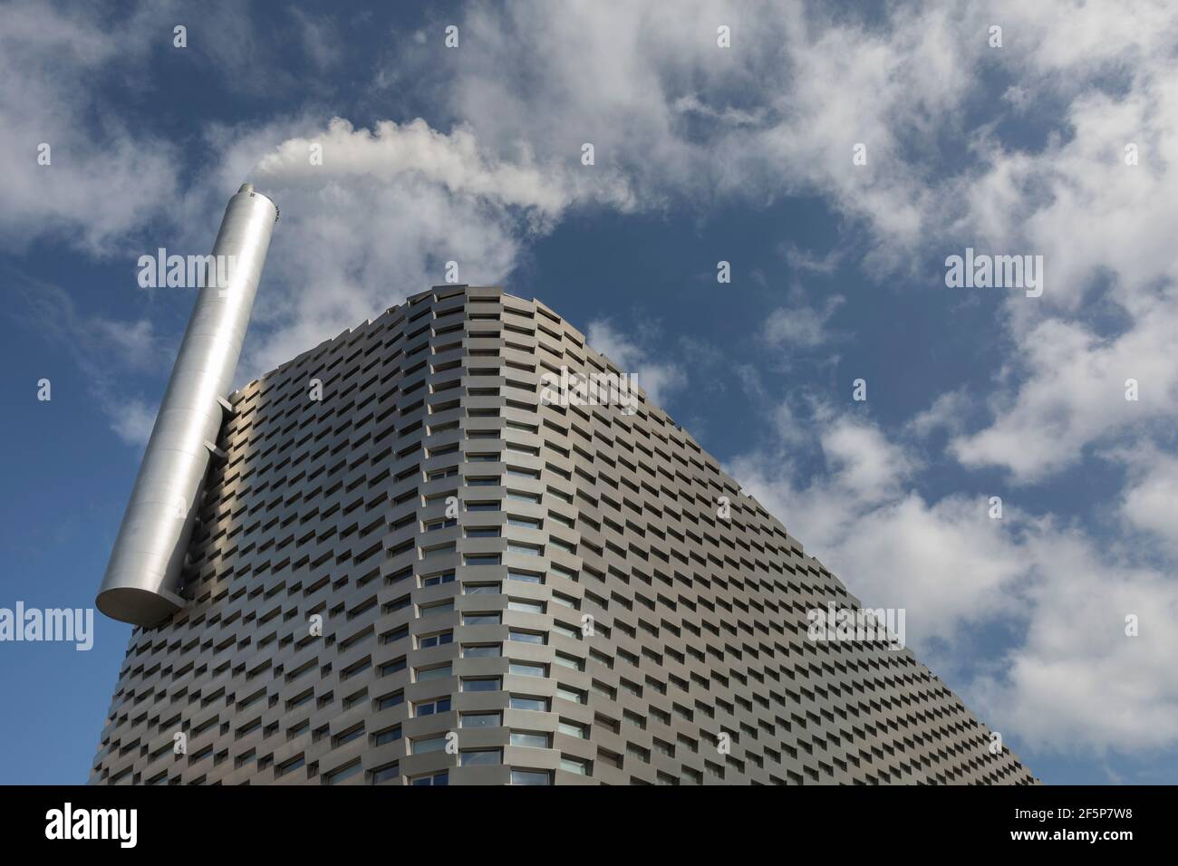 The Copenhagen waste incineration plant Amager Bakke, also called CopenHill. On its roof is a 500 m long ski slope. Stock Photo