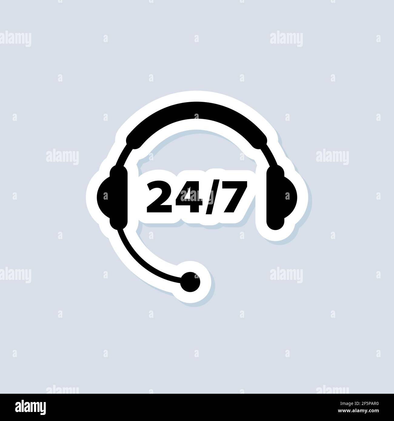 Support service sticker. Hotline icon. Customer support helpdesk logo ...