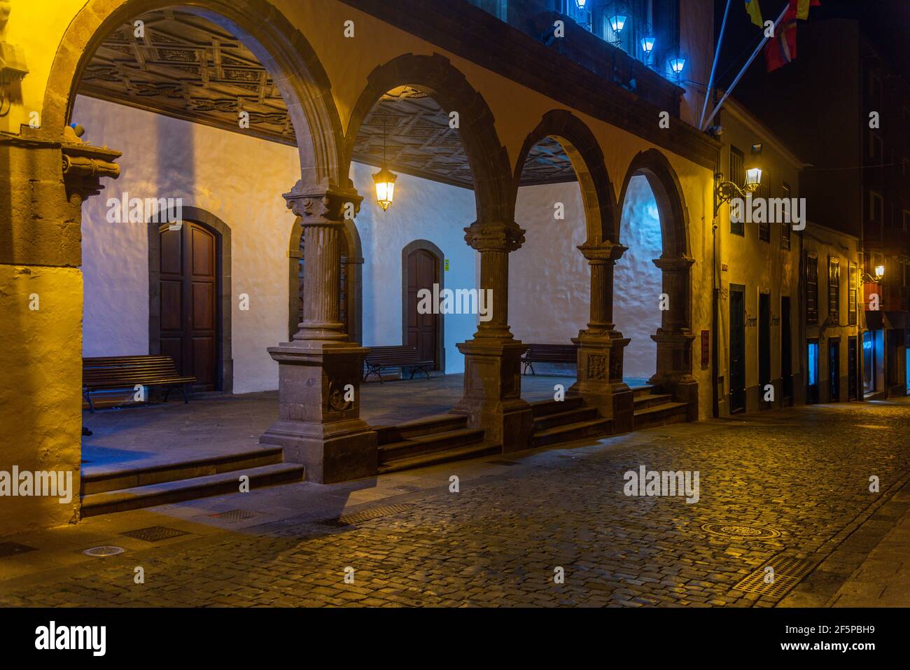 Town hall of Santa Cruz de la Palma, Canary islands, Spain. Stock Photo