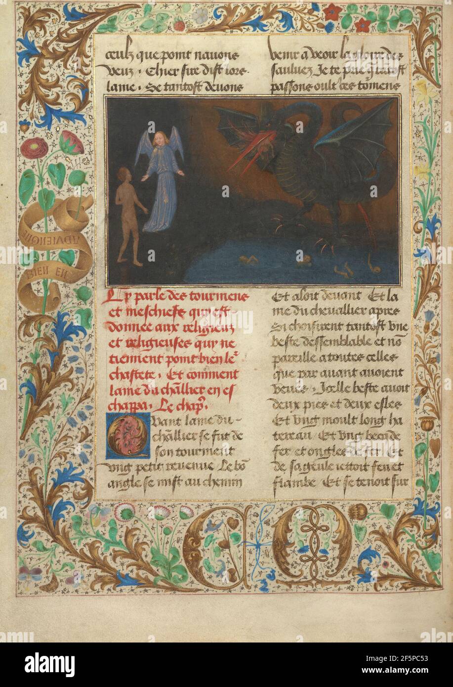 The Torment of Unchaste Monks and Nuns. Simon Marmion (Flemish, active 1450 - 1489) Stock Photo