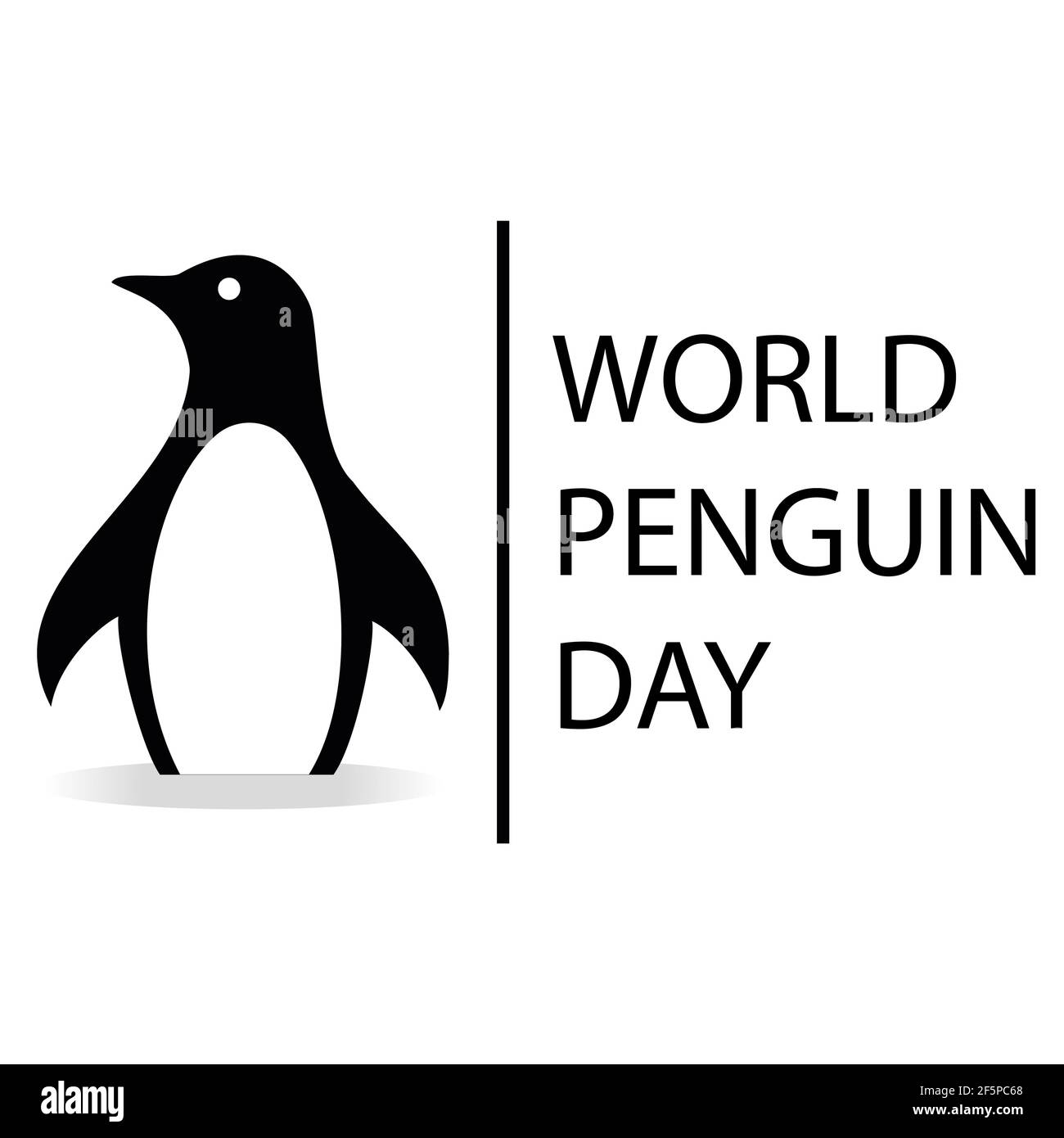WORLD PENGUIN DAY. April 25. Template for background, banner, card