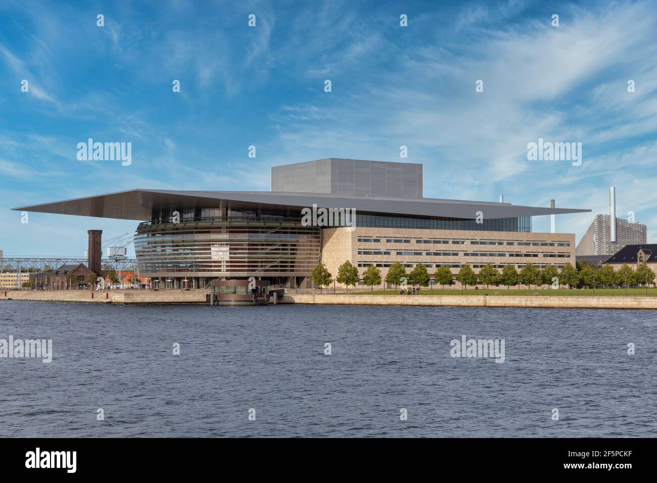 Opera House in Copenhagen, The Royal Opera (Danish Operaen) on the island of Holmen in Copenhagen is the Danish national opera Stock Photo