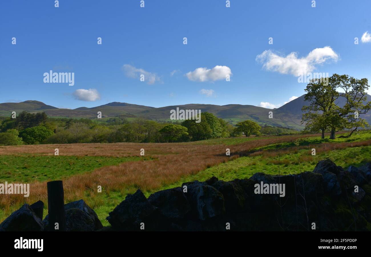 Beautiful scenic views of fells and fields in England Stock Photo Alamy