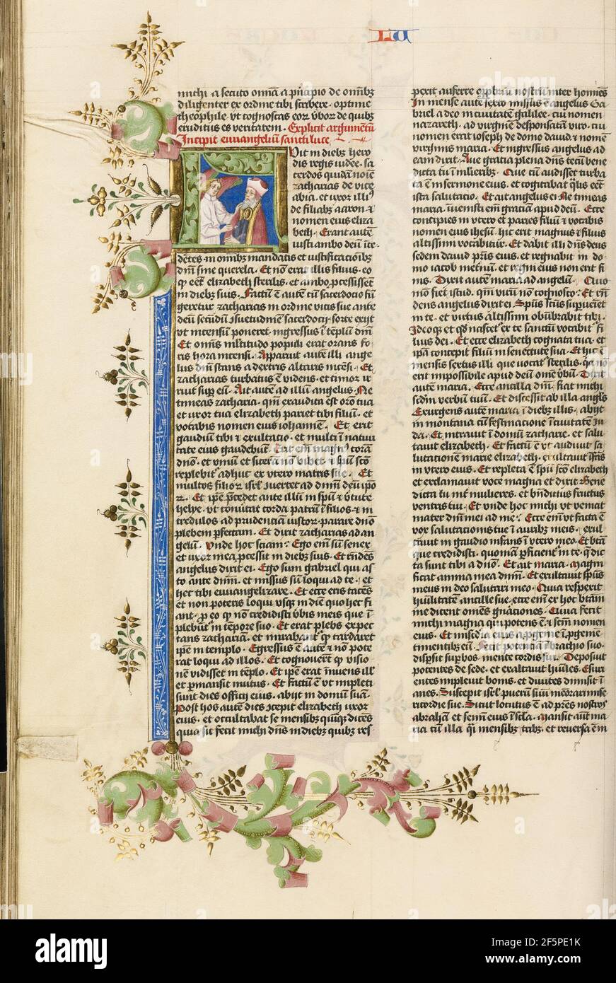Initial F The Annunciation To Zechariah Circle Of Stefan Lochner Initial F The Annunciation To Zechariah Circle Of Stefan Lochner