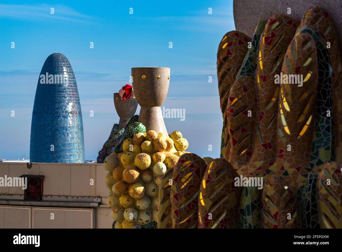 Basilica of La Sagrada Familia, Barcelona, Catalonia, Spain. Stock Photo