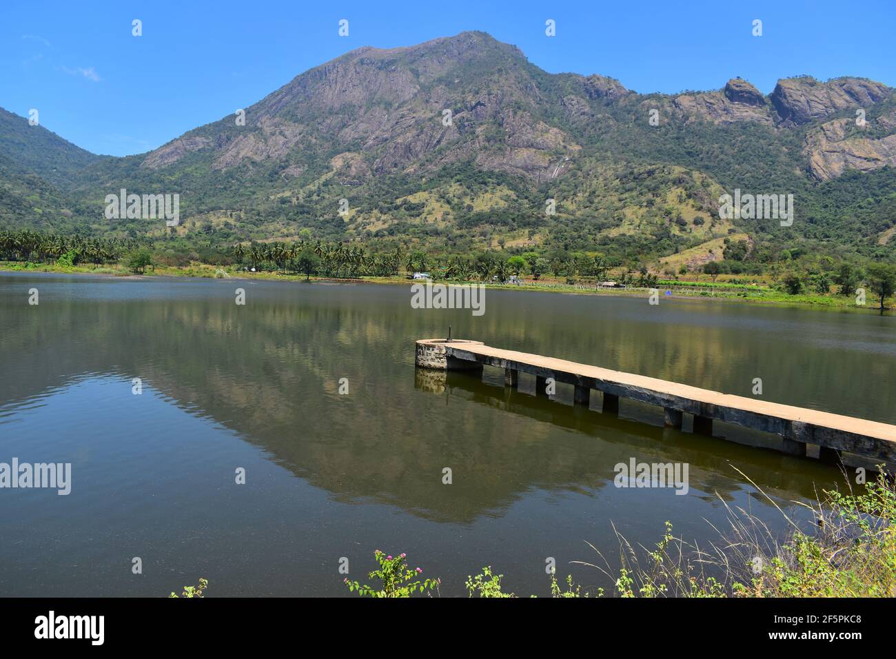 Scenic Combai Dam in Dindigul Stock Photo Alamy