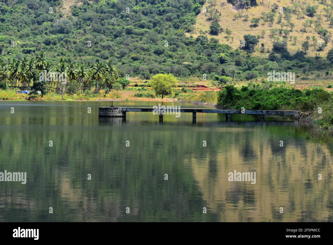 Scenic Combai Dam in Dindigul Stock Photo Alamy