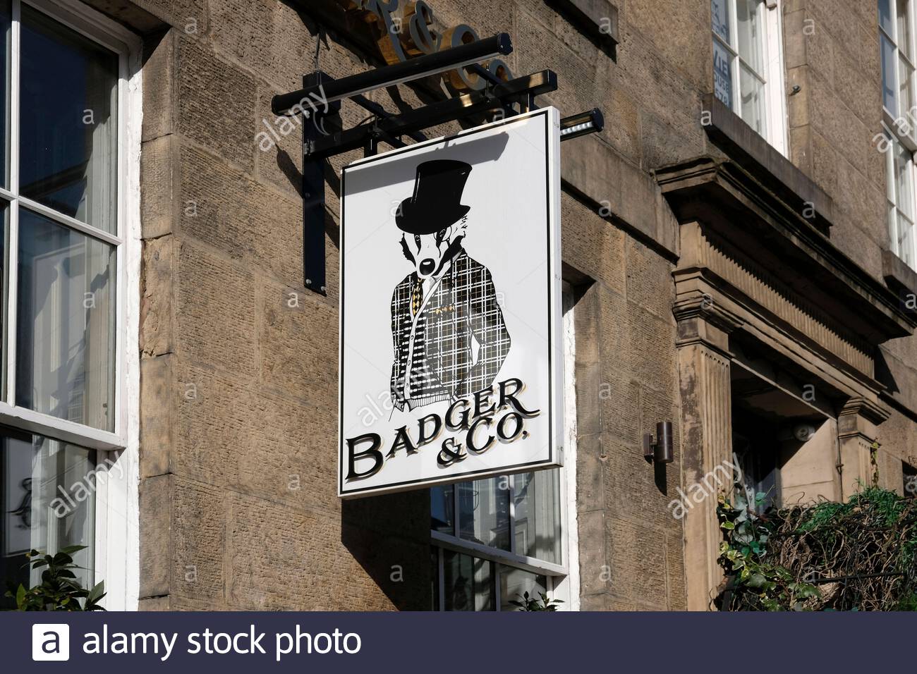 Badger & Co. restaurant and bar, Castle Street, Edinburgh Scotland Stock Photo