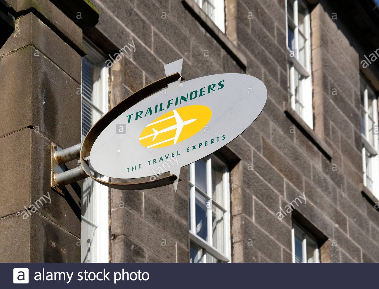 Trailfinders travel agent agency shop hires stock photography and