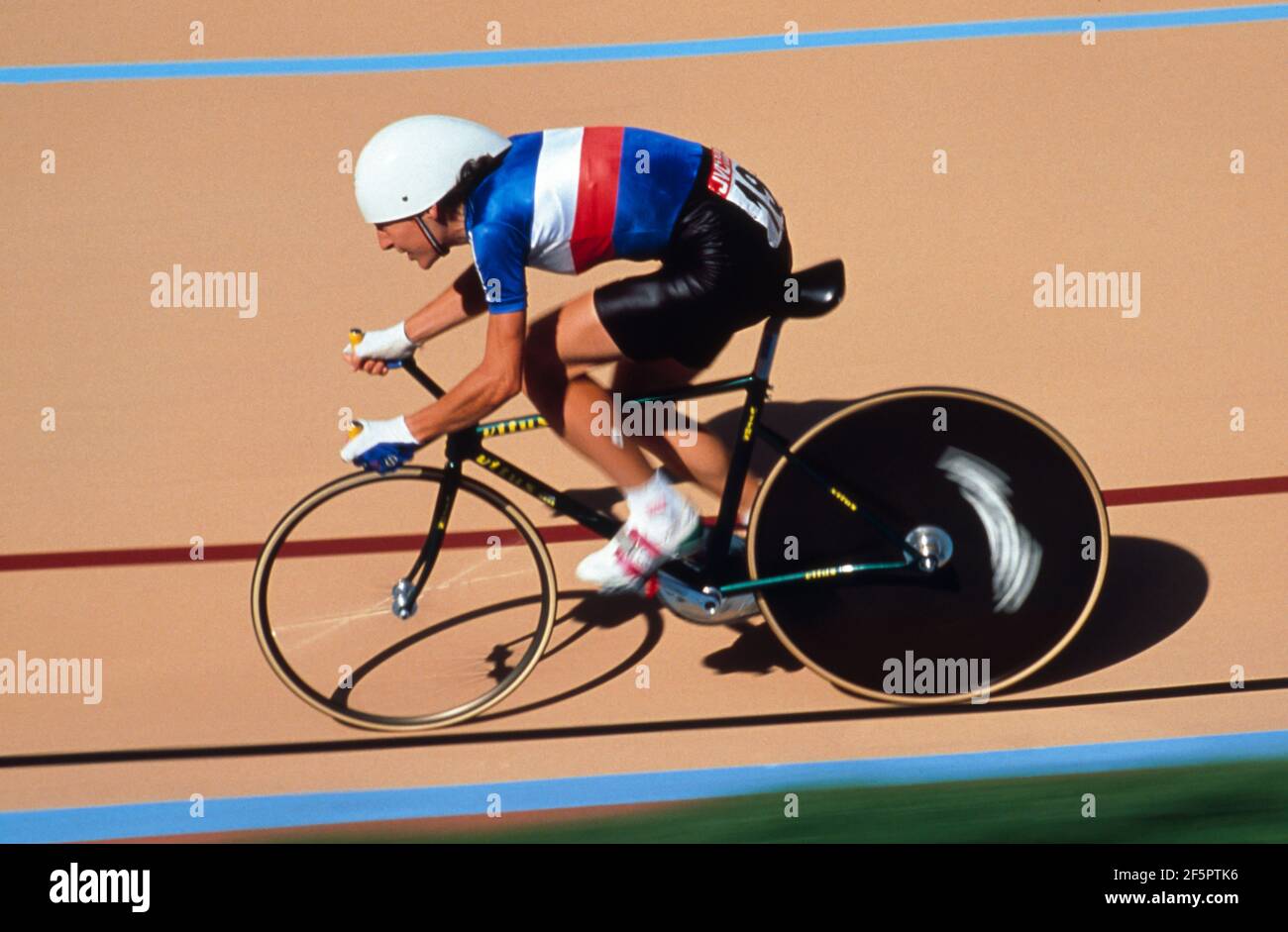 Jeannie Longo (FR) UCI Track Cycling World Championships 1989, Lyon France Stock Photo