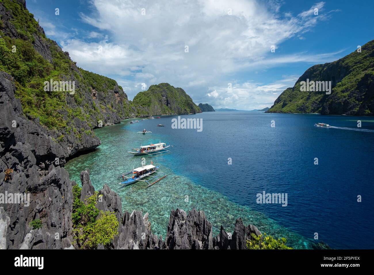 Island hopping tours around El Nido, Palawan, Philippines. Stock Photo