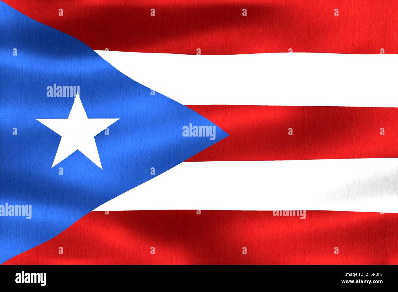 Puerto Rico flag - realistic waving fabric flag Stock Photo - Alamy