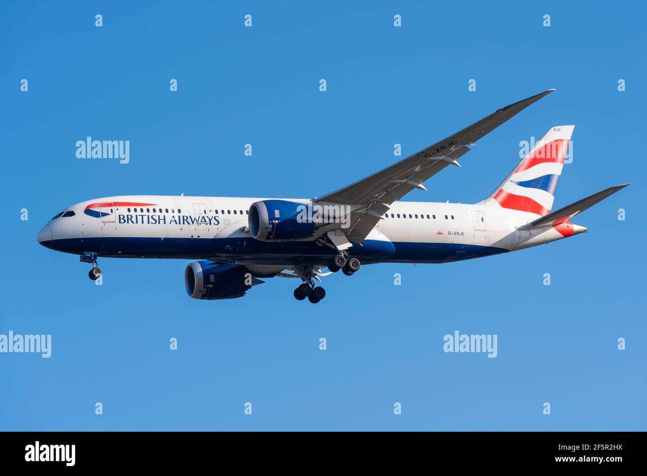 Side view of a British Airways Boeing 747 Jumbojet aircraft