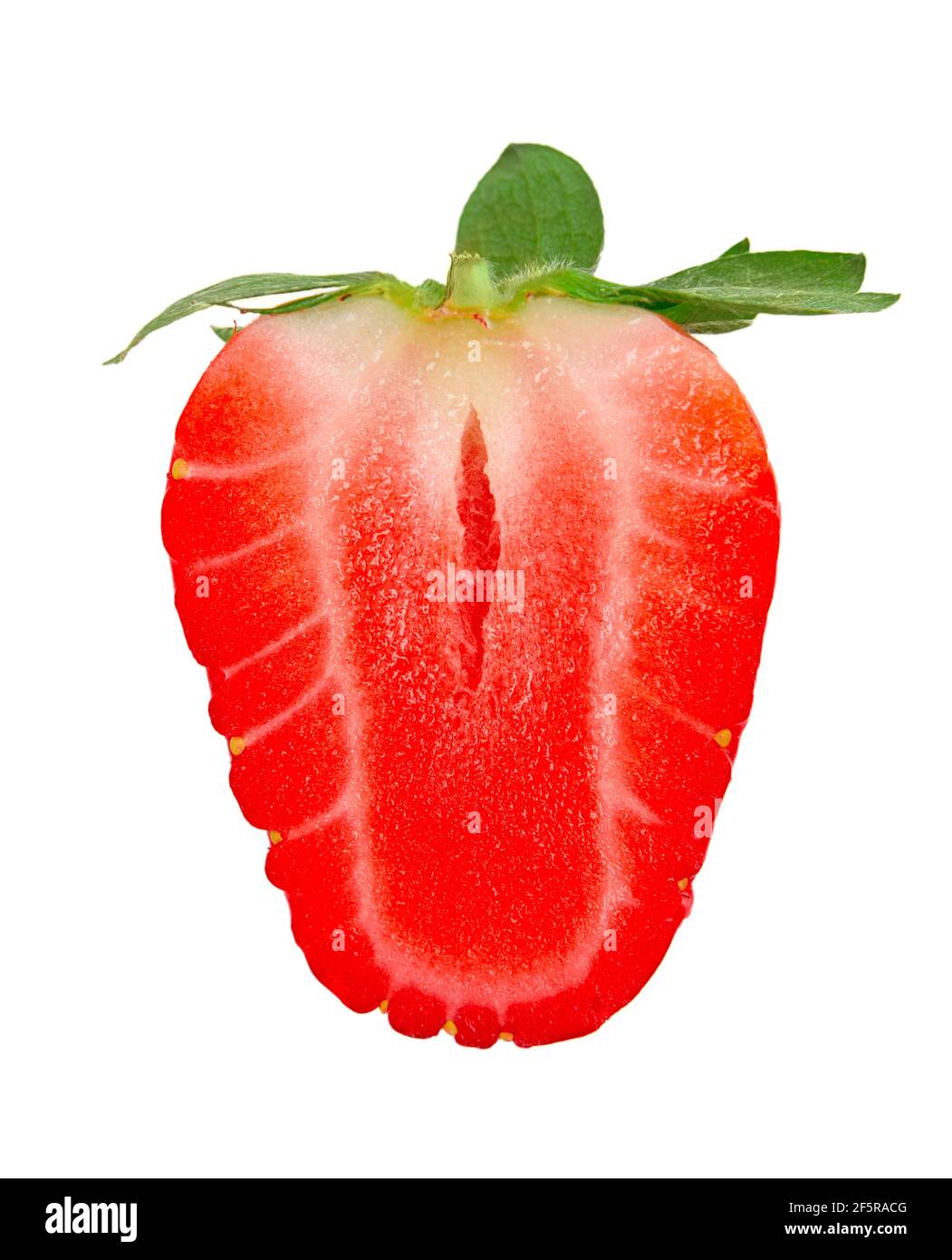 Ripe red strawberry on an isolated white background Stock Photo - Alamy