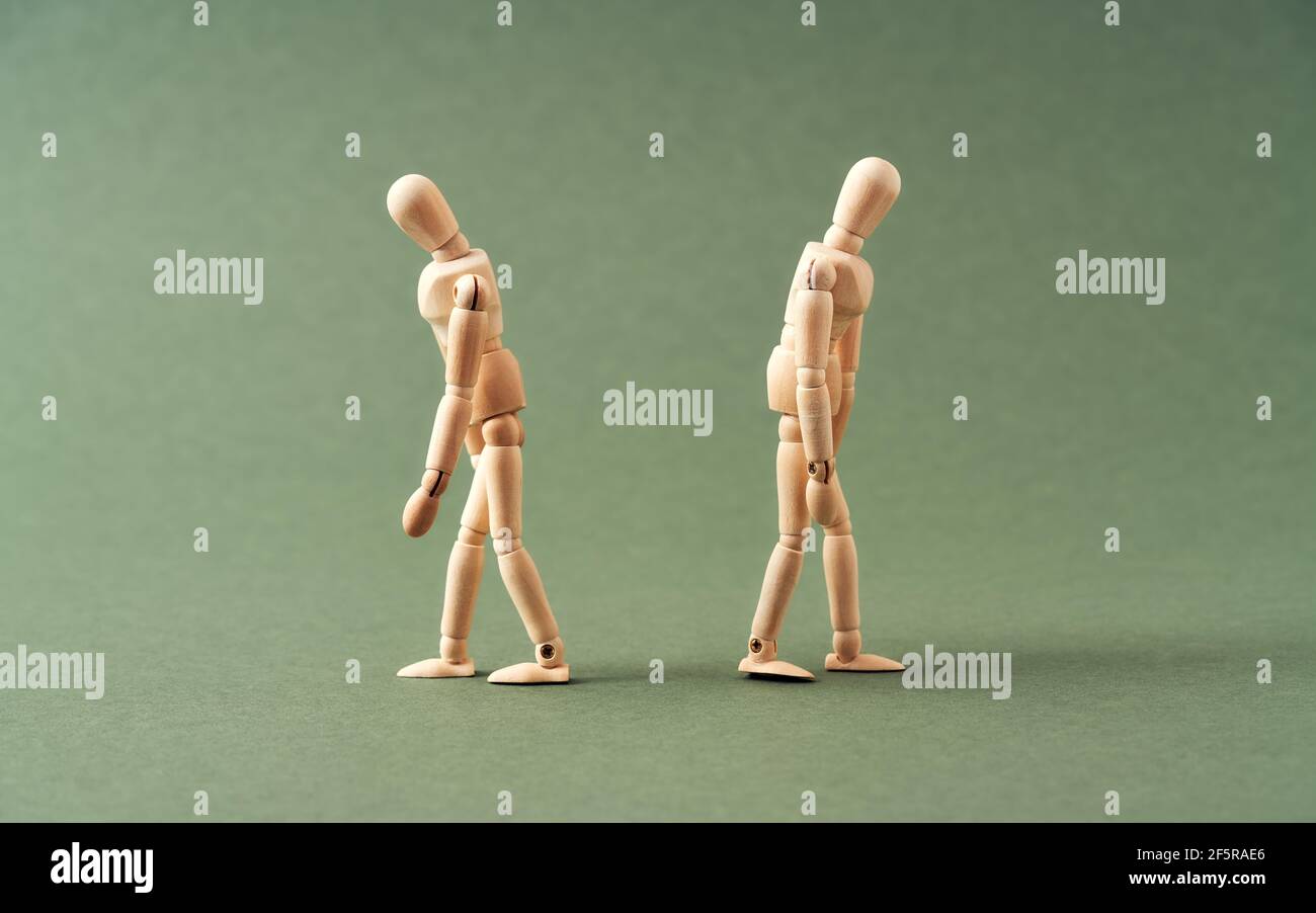 Two people walking away from each other hi-res stock photography and ...
