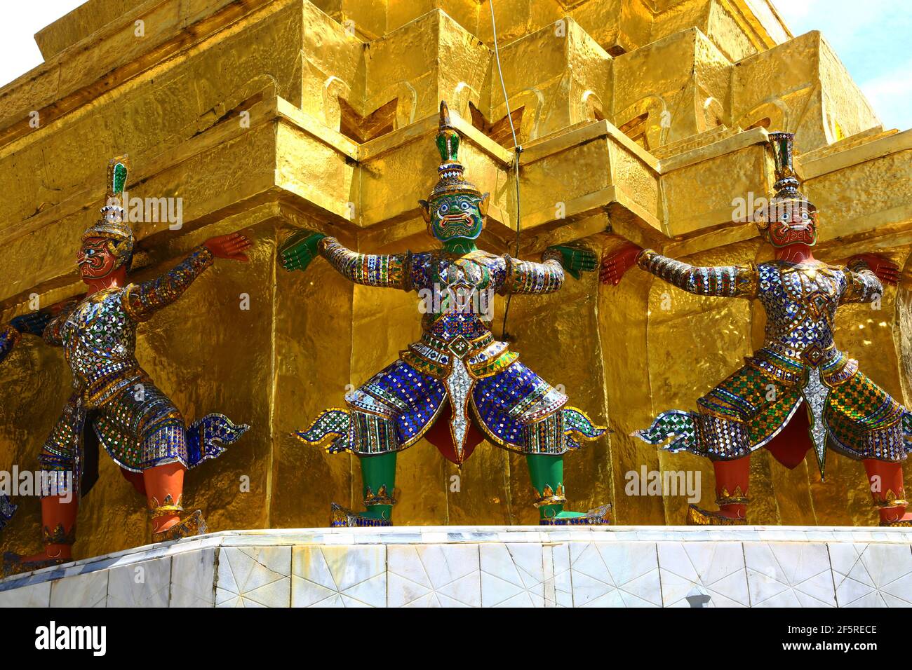 Demons of Grand Palace in Bangkok, Thailand Stock Photo