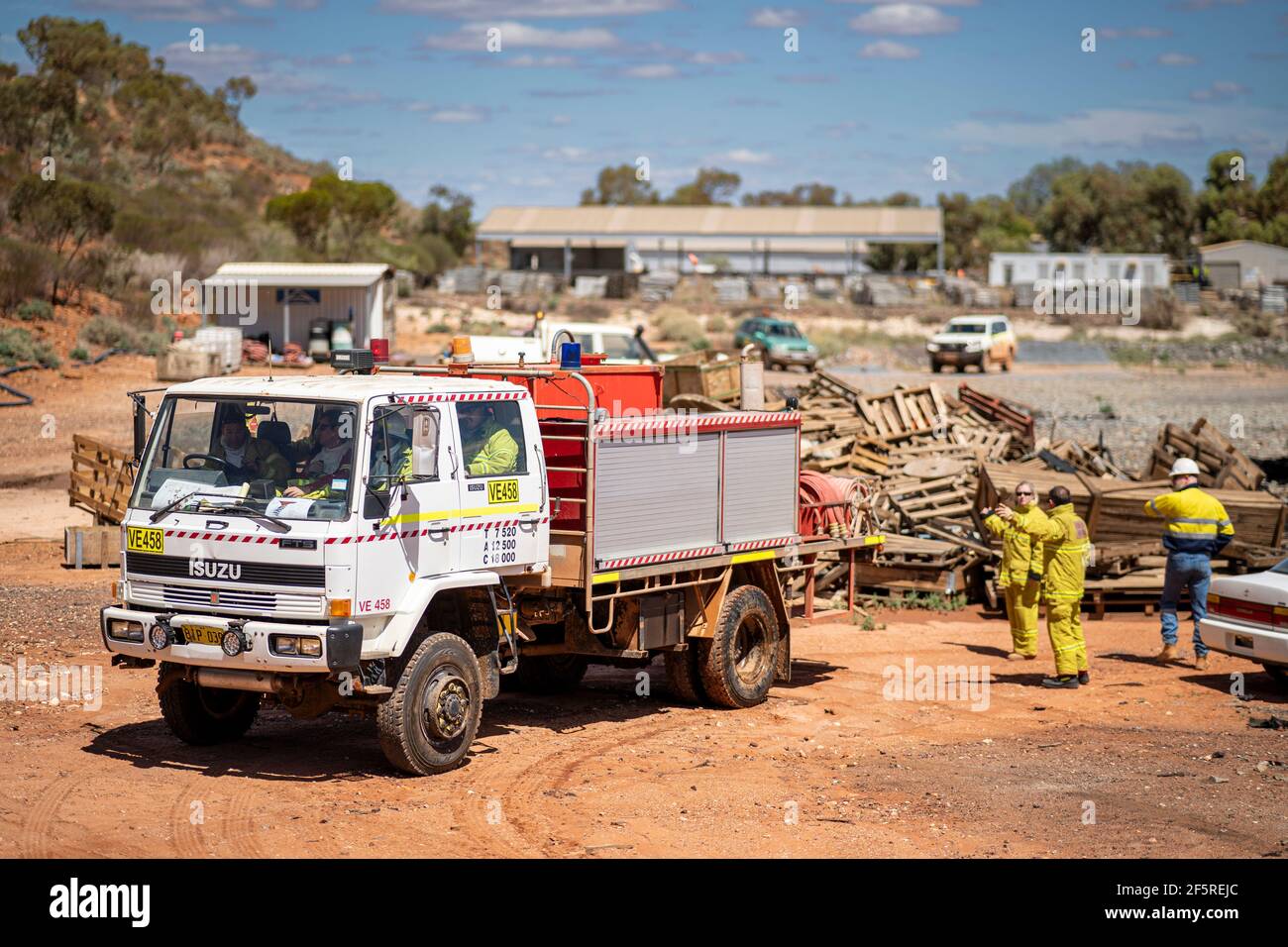 Mine Emergency Response Team preparing to undertake firefighting and casualty rescue drills at