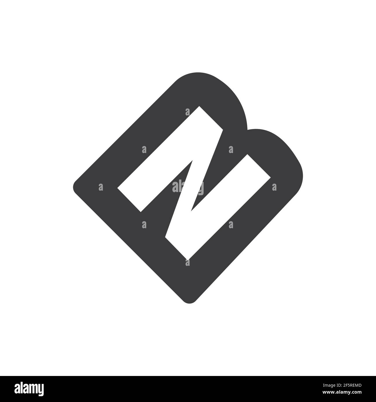 Initial bn letter logo vector template design. Creative abstract letter nb logo design. Linked letter nb logo design. Stock Vector