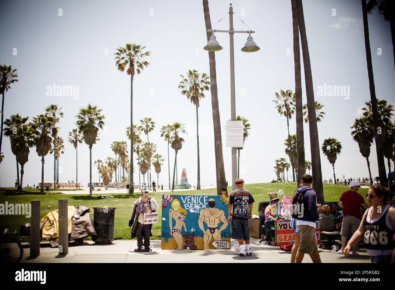 View Along the Boardwalk in Venice Beach Stock Photo - Alamy