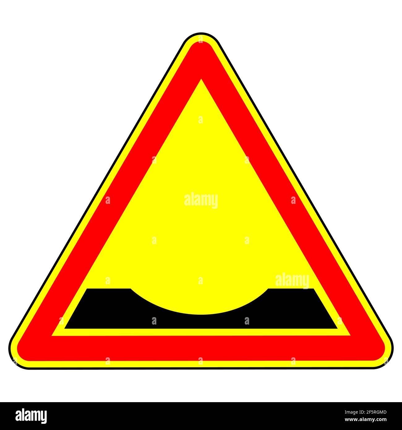 Warning traffic sign Pothole. Traffic Laws. Signs and road markings. The isolated object on a white background. Vector Stock Vector