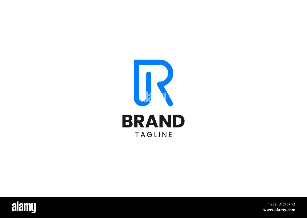 Letter UR U R monogram Logo Design Vector Template suitable for personal or business branding Stock Vector