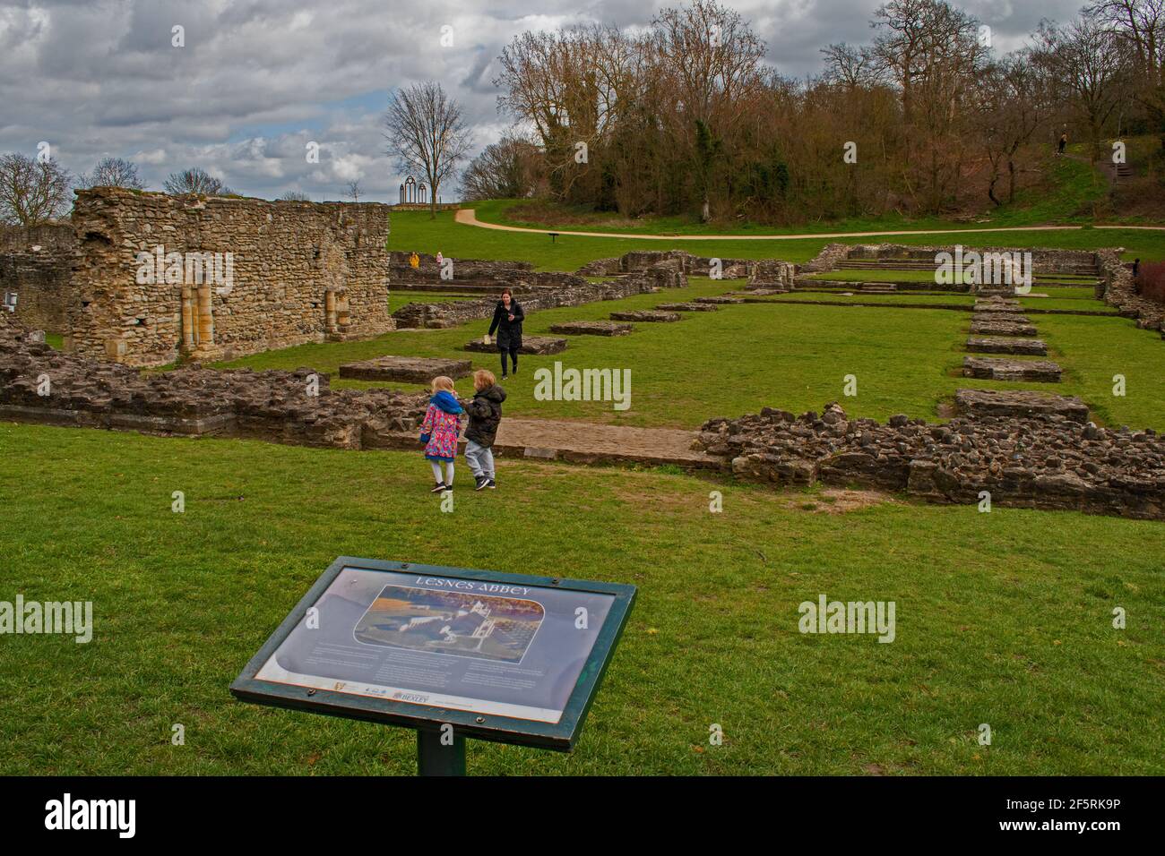 Lesnes abbey ruins Stock Photo Alamy