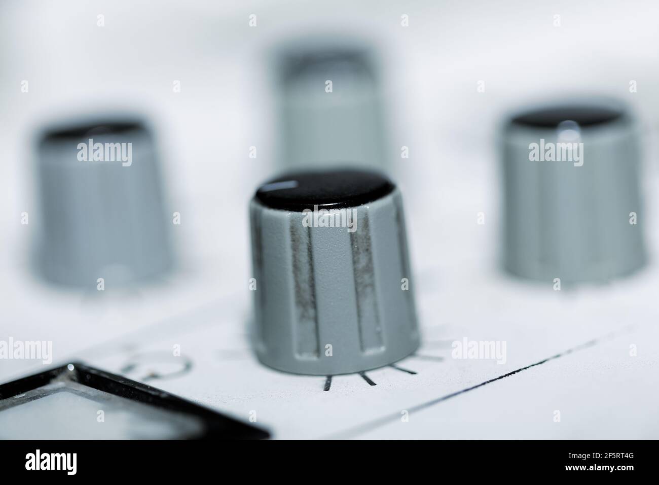 Headphone volume control in vintage recording studio Stock Photo Alamy