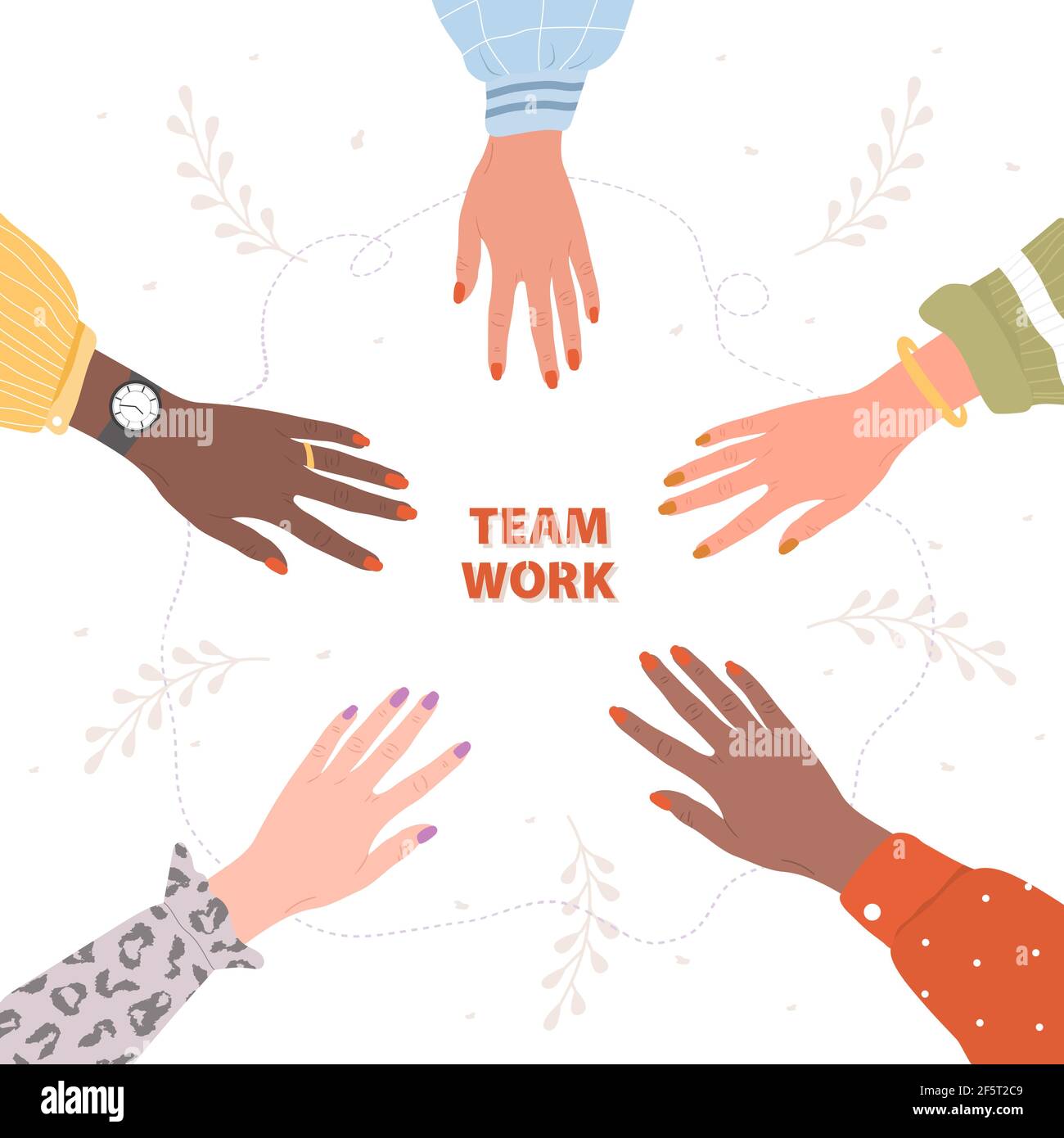 Stack of female hands. Unity and teamwork concept. Arms of successful business women. Partnership community. Vector illustration in flat cartoon style Stock Vector Image & Art - Alamy Stack of female hands. Unity and teamwork concept. Arms of successful business women. Partnership community. Vector illustration in flat cartoon style Stock Vector Image & Art - Alamy