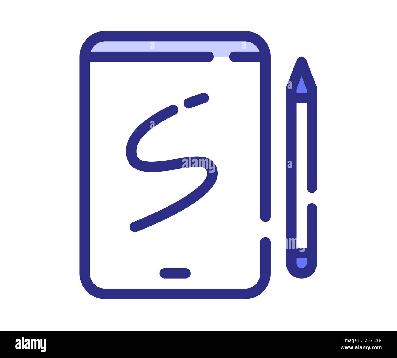 sketchbook tablet drawing single isolated icon with dashed line style ...