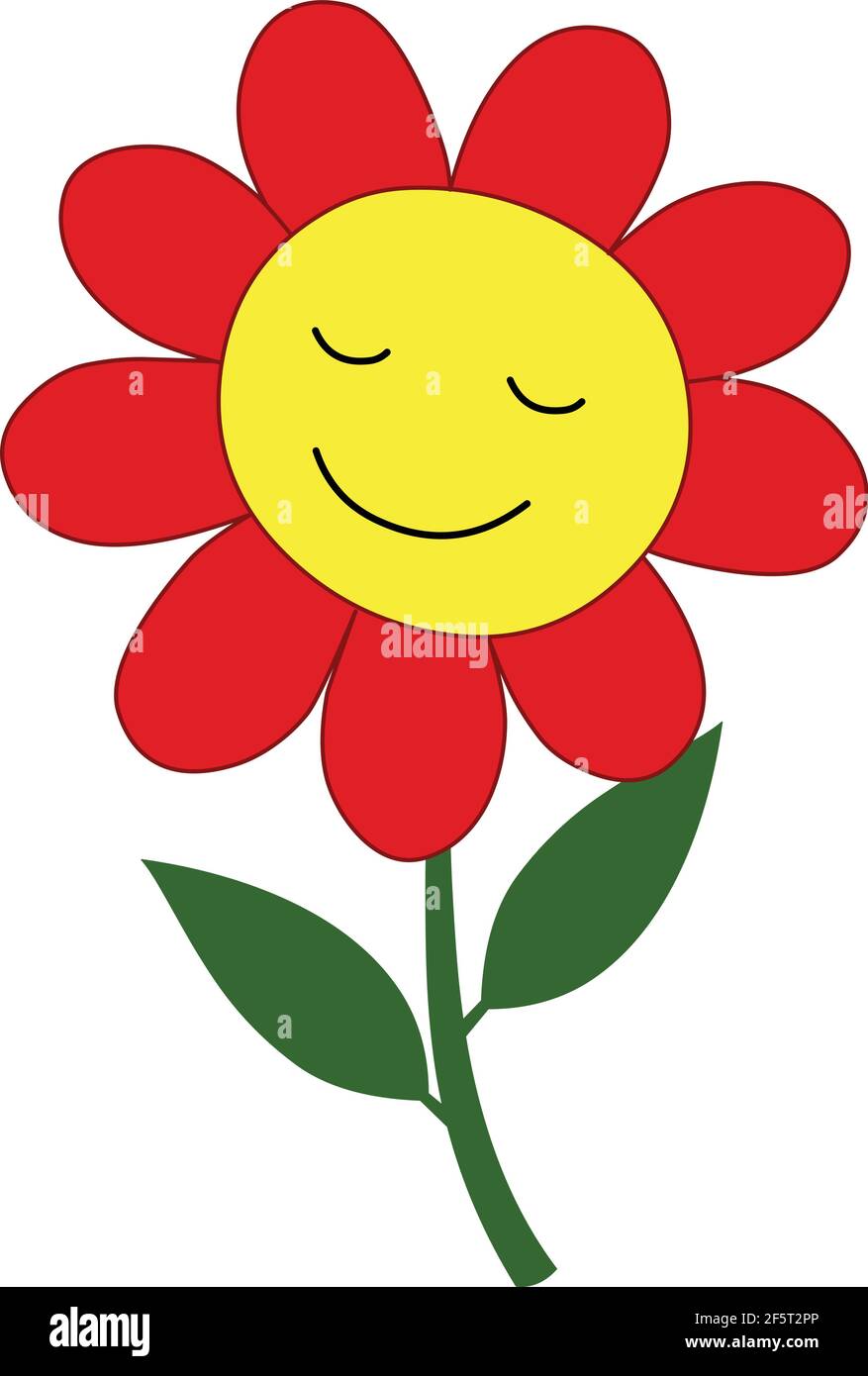 Happy flower Cartoon flower illustration vector isolated Stock Vector Image  & Art - Alamy