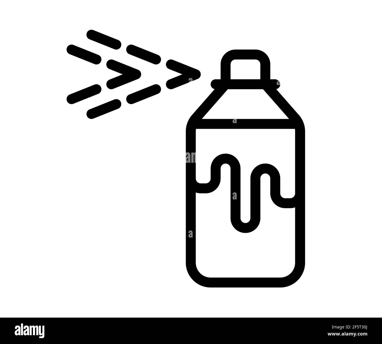 airbrush spray painting single isolated icon with outline style black and  white vector illustration Stock Photo - Alamy