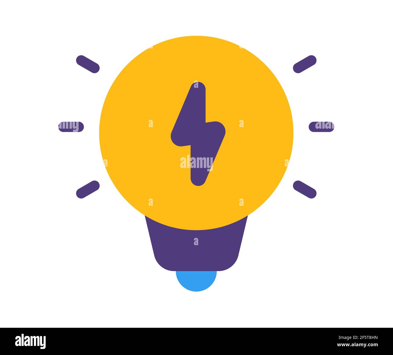 idea light bulb energy single isolated icon with flat style vector ...