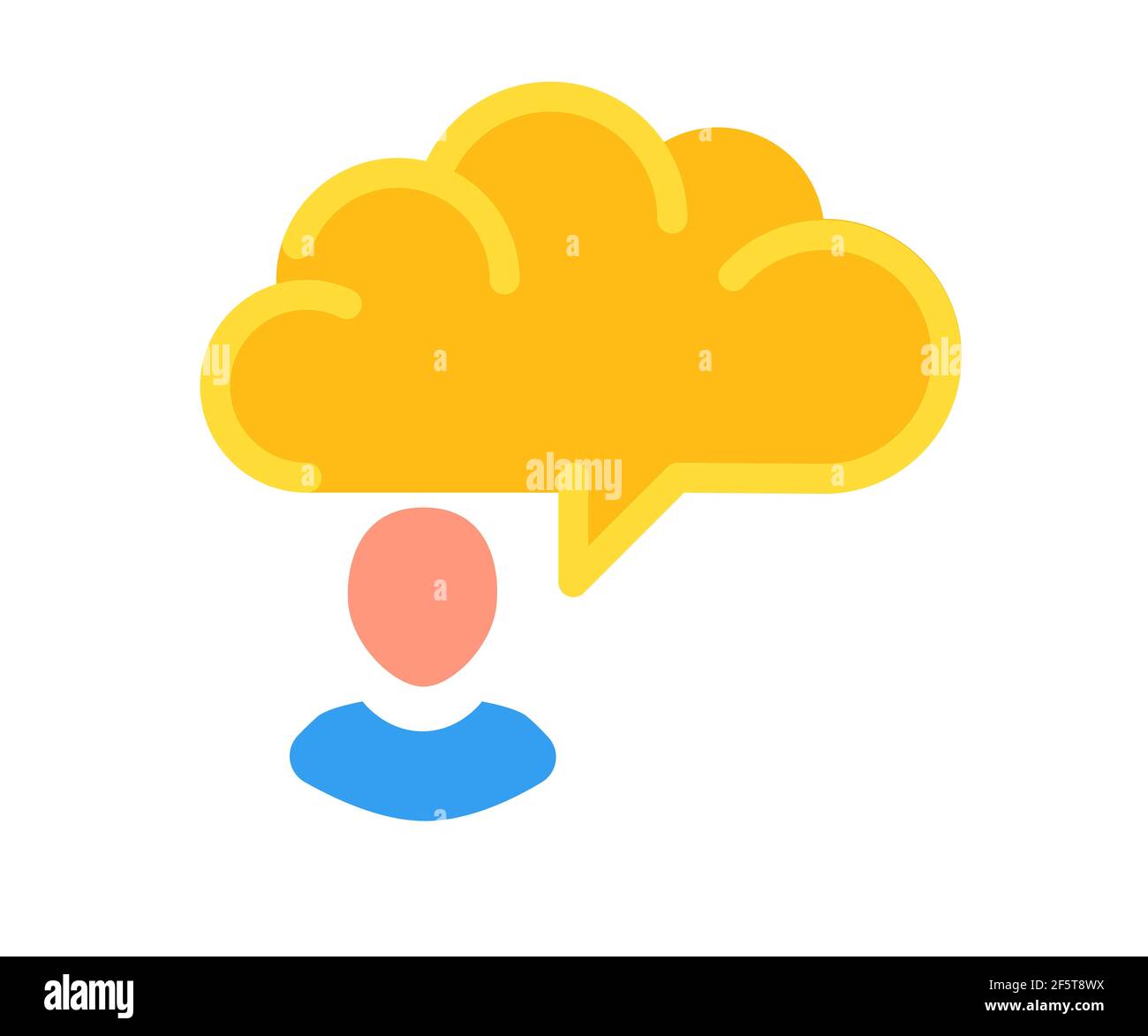 chart imagine thought single isolated icon with flat style vector ...