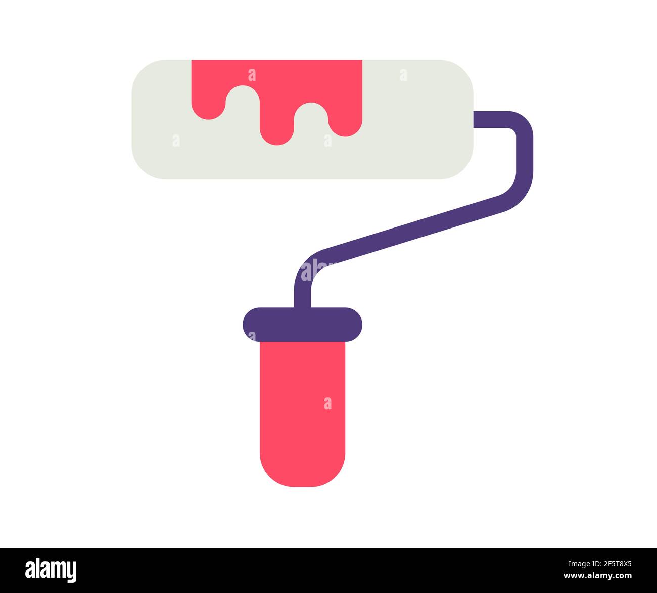 brush painting paintbrush single isolated icon with flat style vector ...
