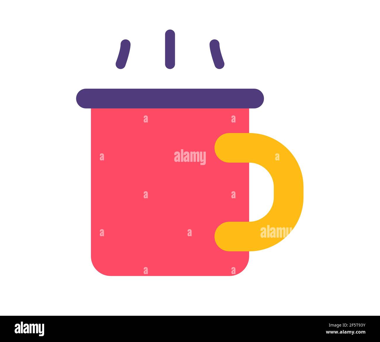coffee break drink single isolated icon with flat style vector ...