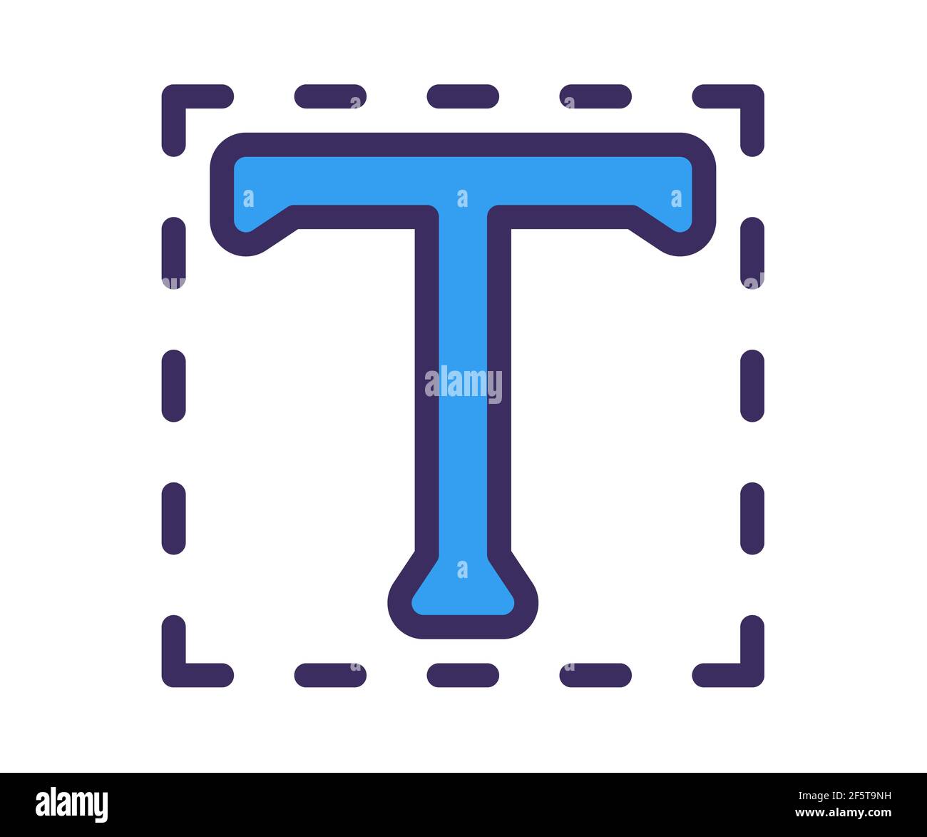 typography text tool single isolated icon with filled line and outline ...