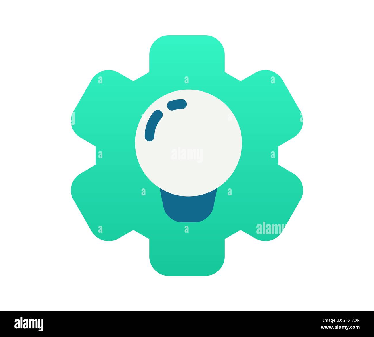 creative process gear single isolated icon with gradient style vector ...