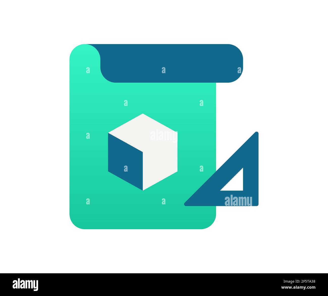 blueprint concept plan single isolated icon with gradient style vector ...