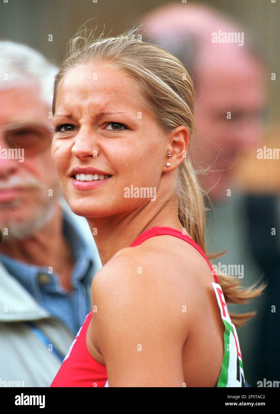 Dortmund NRW  Germany, 8.7.2000, Athletics: national qualification for Olympia 2000:  Sina SCHIELKE Stock Photo
