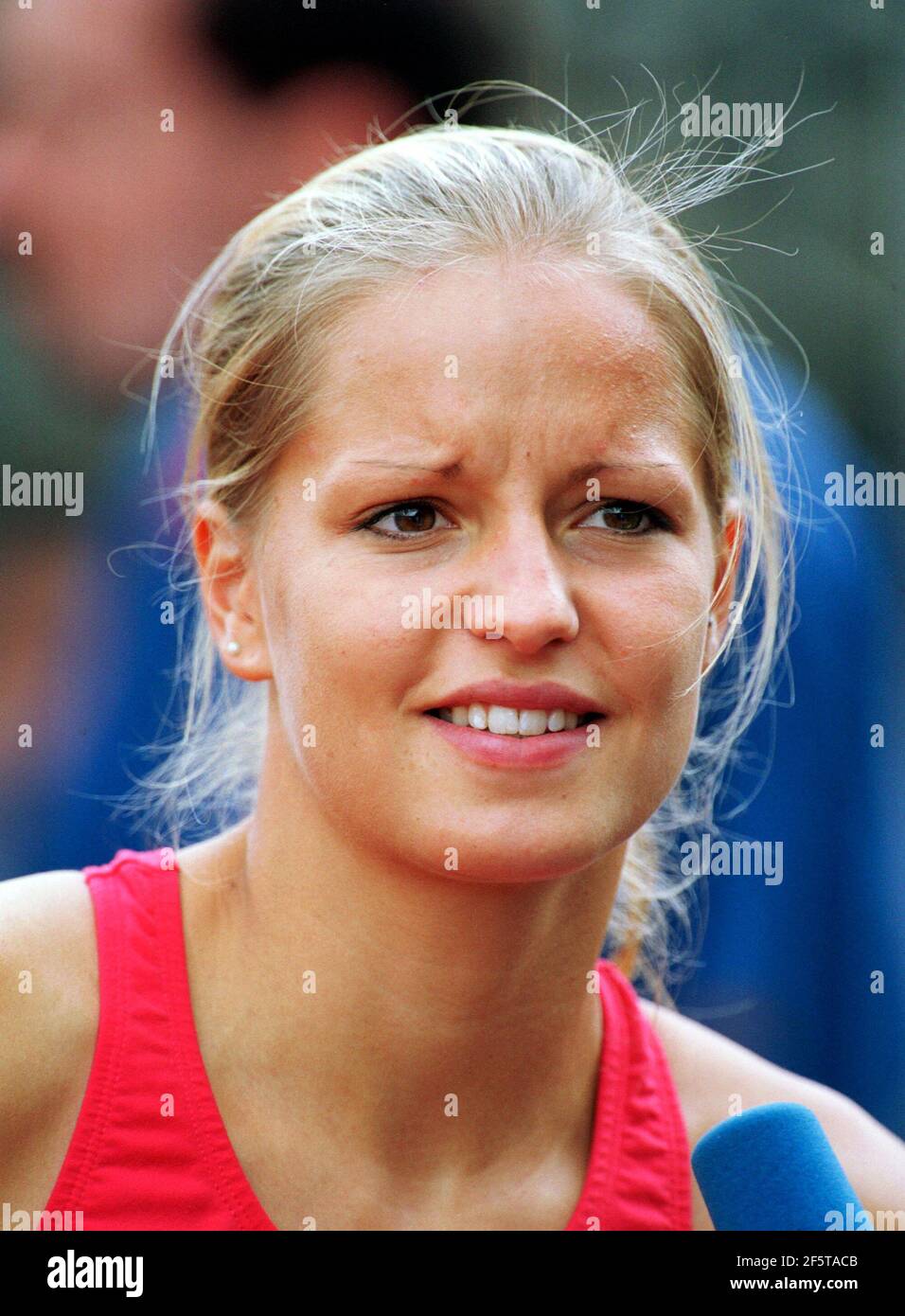 Dortmund NRW  Germany, 8.7.2000, Athletics: national qualification for Olympia 2000:  Sina SCHIELKE Stock Photo
