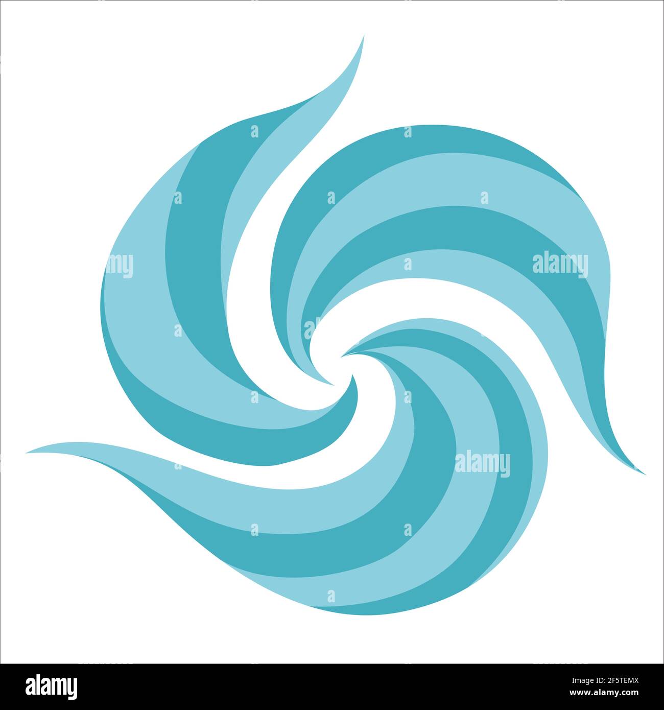 Stylized blue waves and drops on a light background Stock Vector