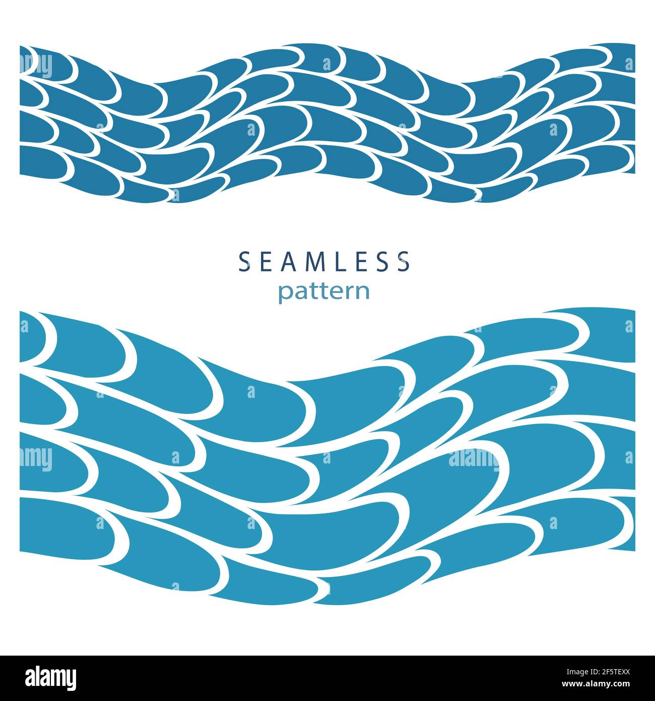 Stylized blue waves and drops on a light background Stock Vector
